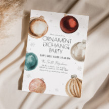Julgruppsinbjudan för utväxling av prydnadsföremål