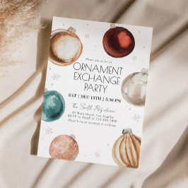 Julgruppsinbjudan för utväxling av prydnadsföremål inbjudningar