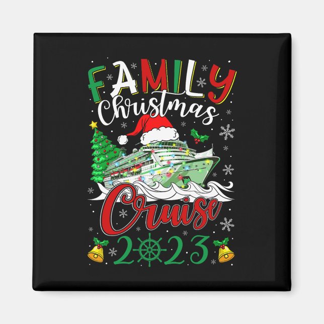 Julgruset 2023 Merry Cruisemas Boat Magnet (Framsidan)