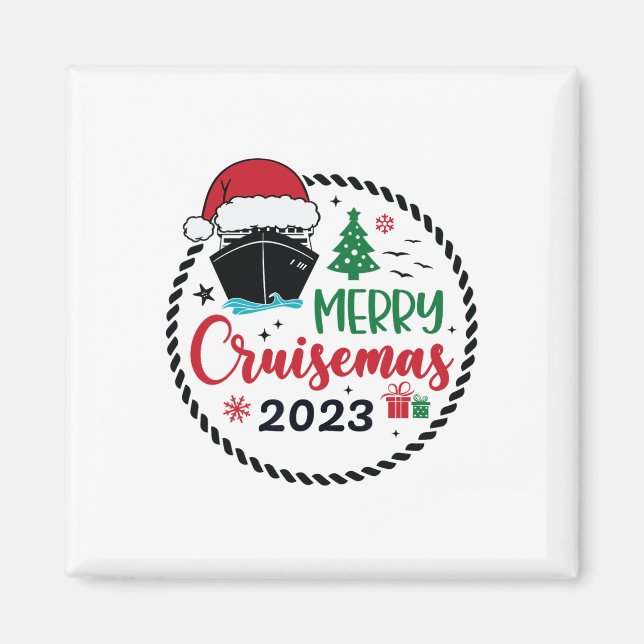 Julgruset 2023 Merry Cruisemas Julafton Magnet (Framsidan)