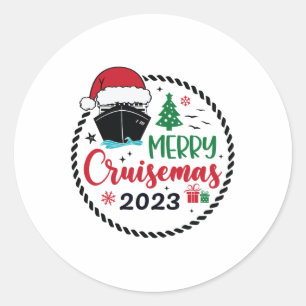 Julgruset 2023 Merry Cruisemas Julafton Runt Klistermärke