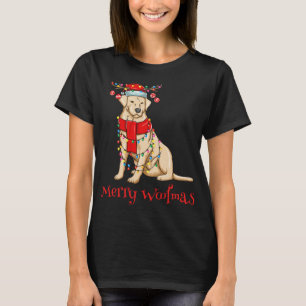 Julgrute Gul lab Hund Helgdag Ljus Merry T Shirt