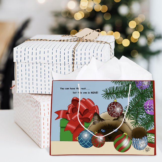 Julgrykot ornament siamesisk katt rolig (Skapare uppladdad)