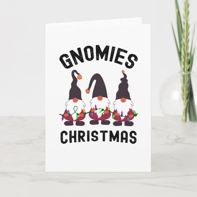 Julgryn, jul med mitt Gnomies-kort Kort (Framsida)
