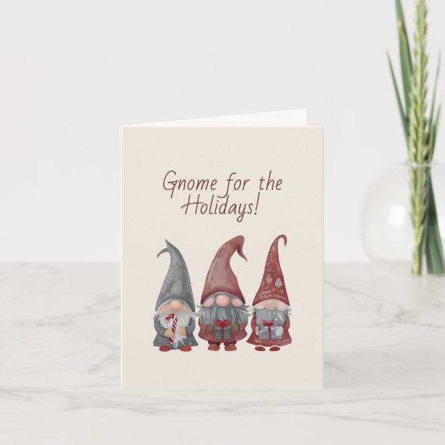 Julgryn med Helgdag Cheer Card Helgkort (Framsida)