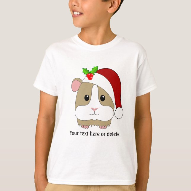 Julguinea Gris i en jultomte-Personlig T Shirt (Framsida)
