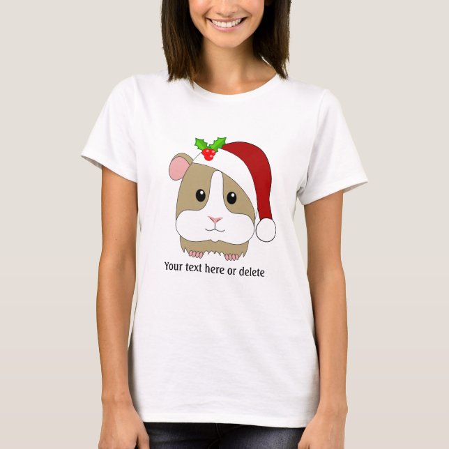 Julguinea Gris i en jultomte-Personlig T Shirt (Framsida)