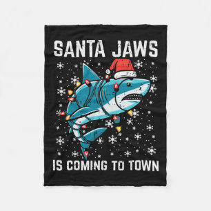 Julhaj Santa Jaws Julafton Manar Boys Kids Yout Fleecefilt