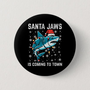 Julhaj Santa Jaws Julafton Manar Boys Kids Yout Knapp