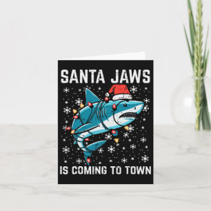 Julhaj Santa Jaws Julafton Manar Boys Kids Yout Kort