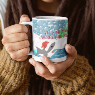 Julhaj Vi fiskar dig i God jul Kaffemugg