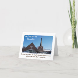 Julhälsning från kyrkan helgkort