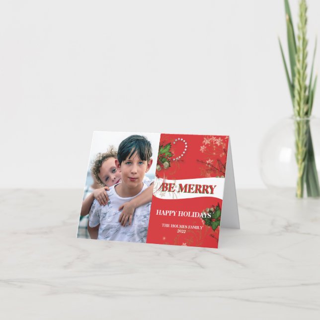 Julhälsning Vikkort Kort (Framsida)