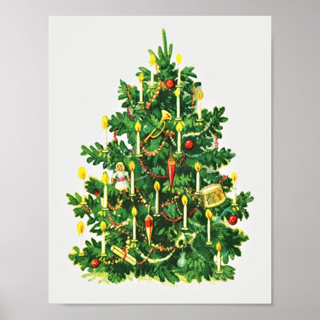 Julhälsningar (1921) vintage konst poster (Framsidan)