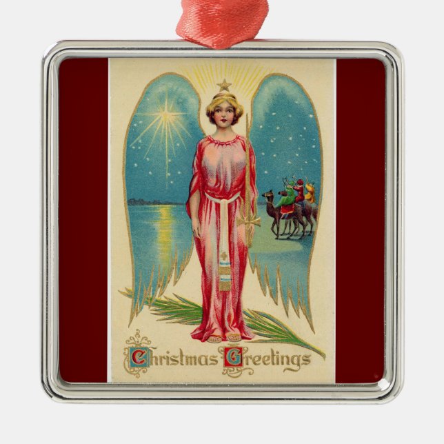 Julhälsningar Angel Ceramic Ornament (Framsidan)