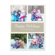 Julhälsningar av Brown Tan Multi Photo jul