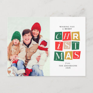 Julhälsningar av Merriest christmas-foto Vykort