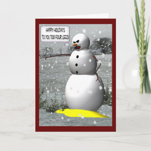 "Julhälsningar den julpling" snögubben kort
