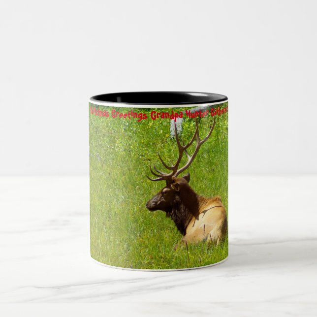 Julhälsningar Farfar Jägare-Samlare Två-Tonad Mugg (Center)