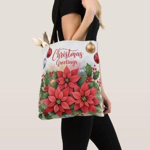 Julhälsningar, festlig högtidsdesign, tygkasse