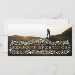 Julhälsningar Foto Holiday Card med julgransgrenar