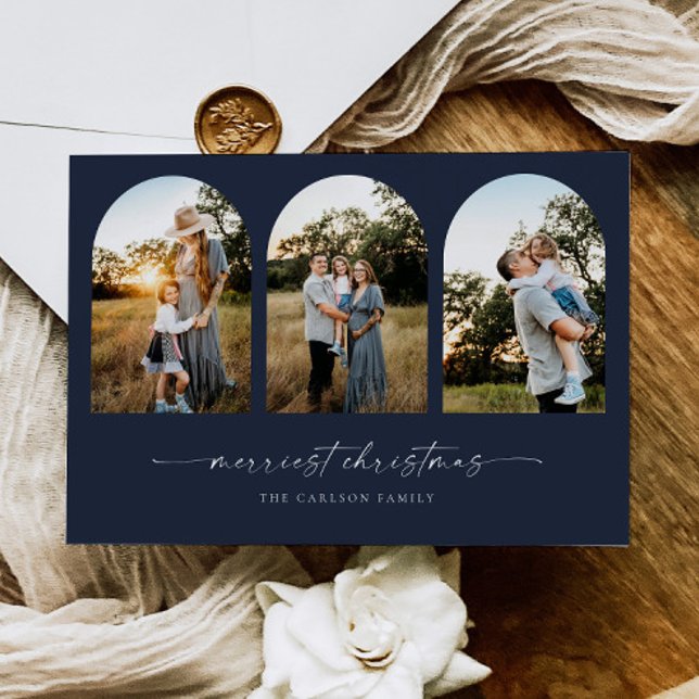Julhälsningar fotokort för Boho Arch-jul Julkort (Skapare uppladdad)