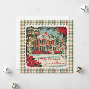 Julhälsningar från Alabama Helgdag Card Julkort