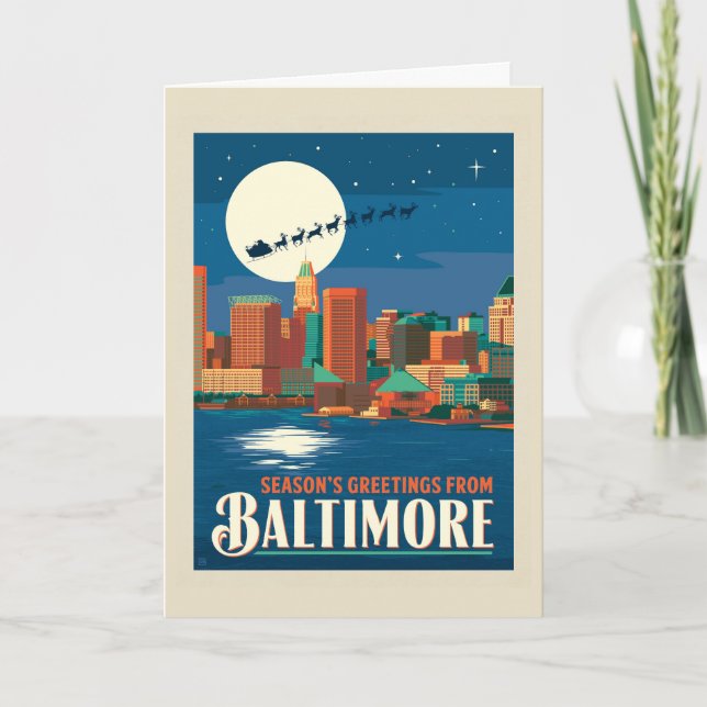Julhälsningar från Baltimore Kort (Framsida)
