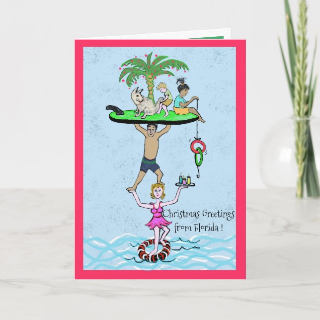 Julhälsningar från Florida Kort (Framsida)
