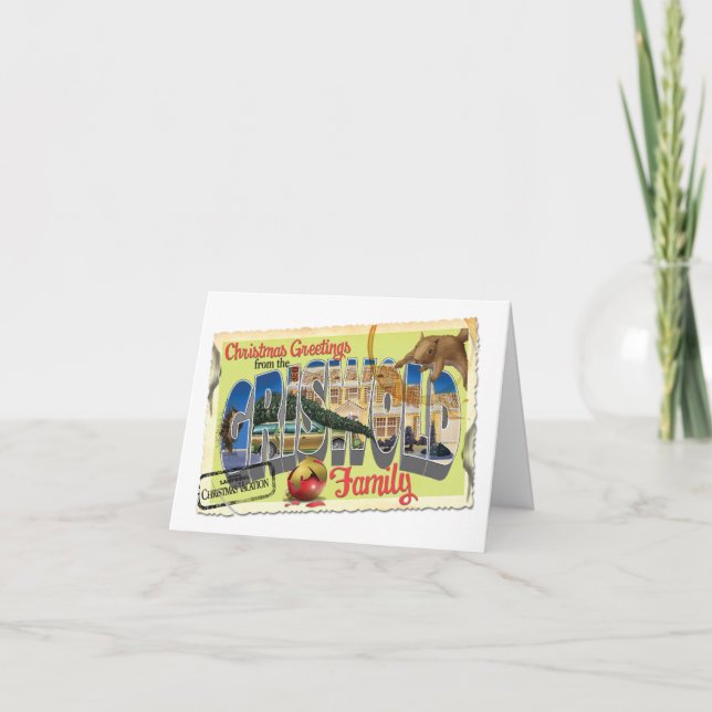 Julhälsningar från Griswold-familjen Anteckningskort (Framsida)