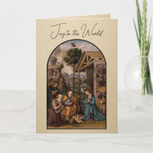 Julhälsningar från Jungfru Maria och Jesusbarnet Helgkort