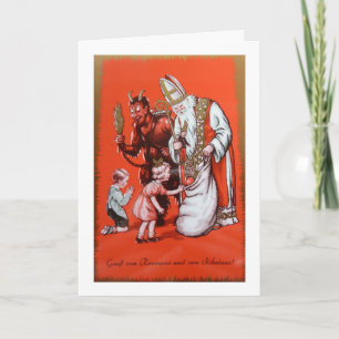Julhälsningar från Krampus och St. Nick! Helgkort