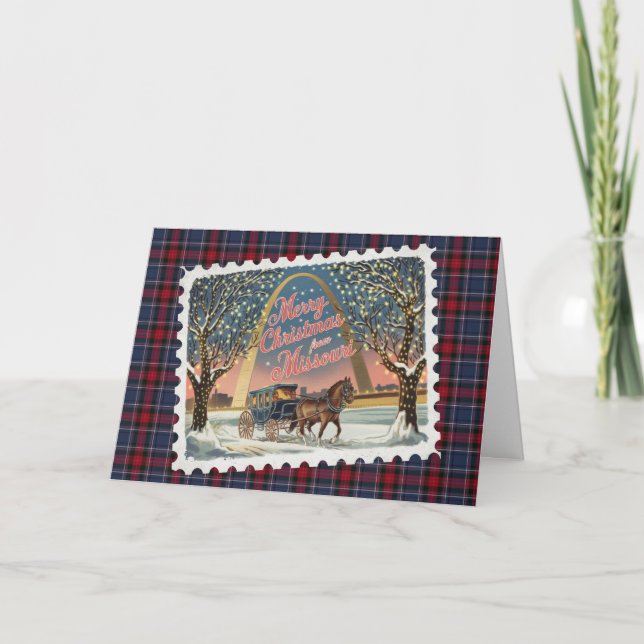 Julhälsningar från Missouri Helgkort (Framsida)