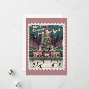 Julhälsningar från New York Helgdag Card Julkort