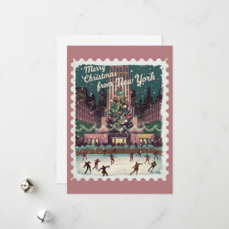 Julhälsningar från New York Helgdag Card Julkort