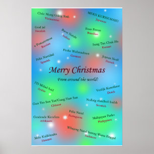 Julhälsningar från över världen poster