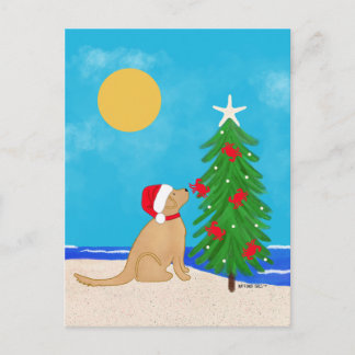 Julhälsningar från Santa och Golden Dog 2026 vykor Helg Vykort