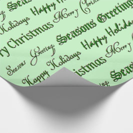 Julhälsningar (Grönt) Presentpapper
