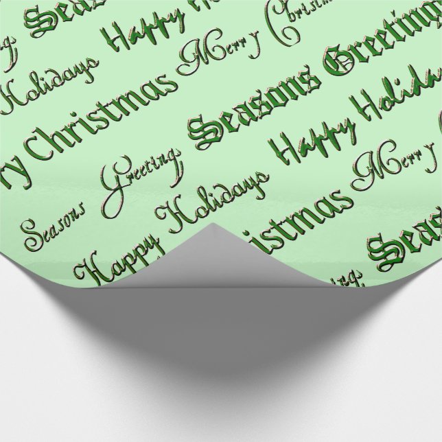 Julhälsningar (Grönt) Presentpapper (Hörn)