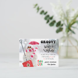JULHÄLSNINGAR GROOVY WINTER ÖNSKEMÅL-KORT ANTECKNINGSKORT