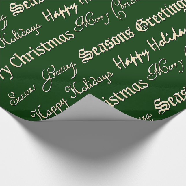 Julhälsningar (Guld) Presentpapper (Hörn)