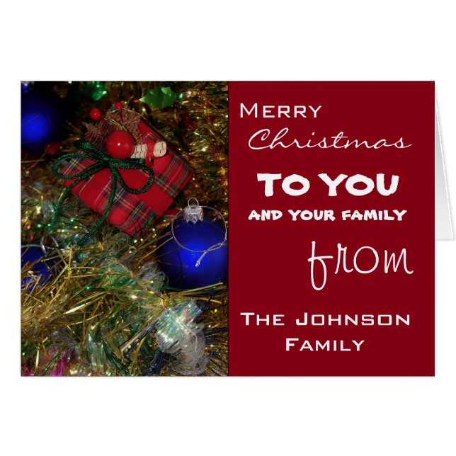 Julhälsningar Hälsningskort (Framsidan Horizontal)