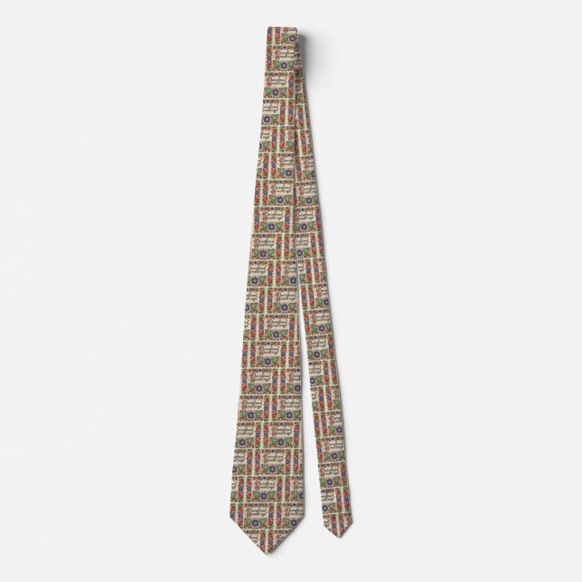 Julhälsningar i vintage med dekorativ kant slips (Framsida)