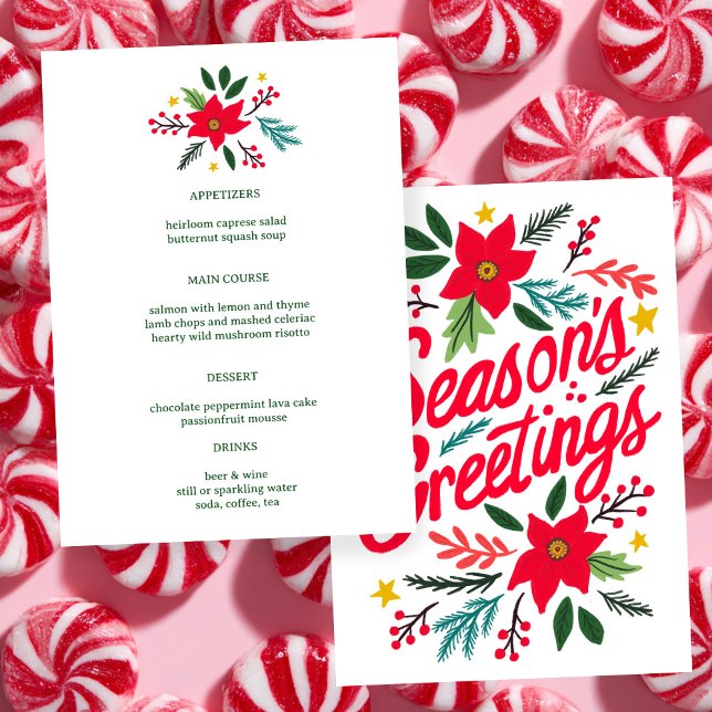 JULHÄLSNINGAR Jul CUSTOM Högtid Meny (SEASONS GREETINGS Christmas CUSTOM Holiday Menu
)