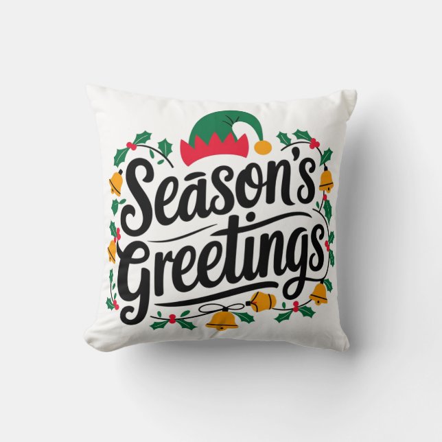 Julhälsningar jul kudde (Framsida)