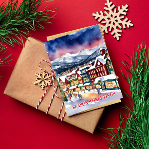 Julhälsningar jul vinter gata Colorado Vykort