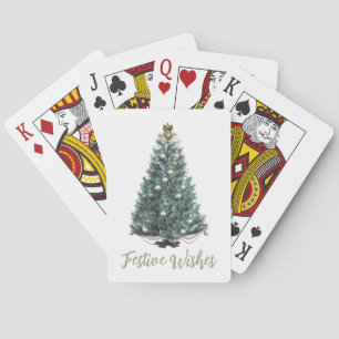 Julhälsningar. Julgran design Casinokort