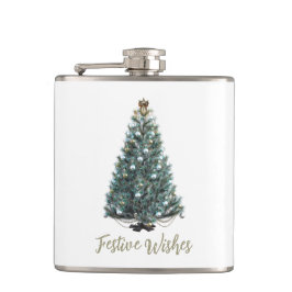 Julhälsningar. Julgran design Fickplunta