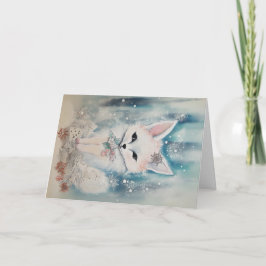 Julhälsningar julkort för Baby djur Fox Kort