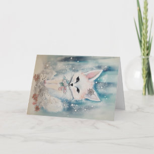 Julhälsningar julkort för Baby djur Fox Kort